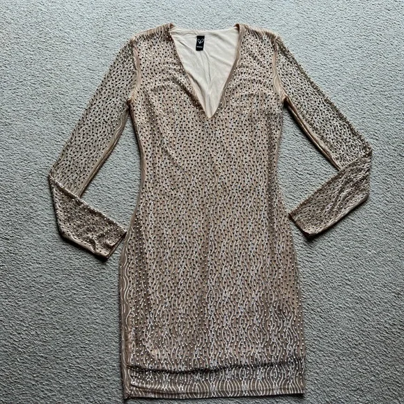 Windsor Dresses Windsor Womens Bodycon Embellished Beaded Long